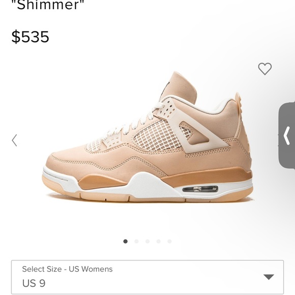 Jordan 4 Shimmers women’s 9 - Picture 5 of 5